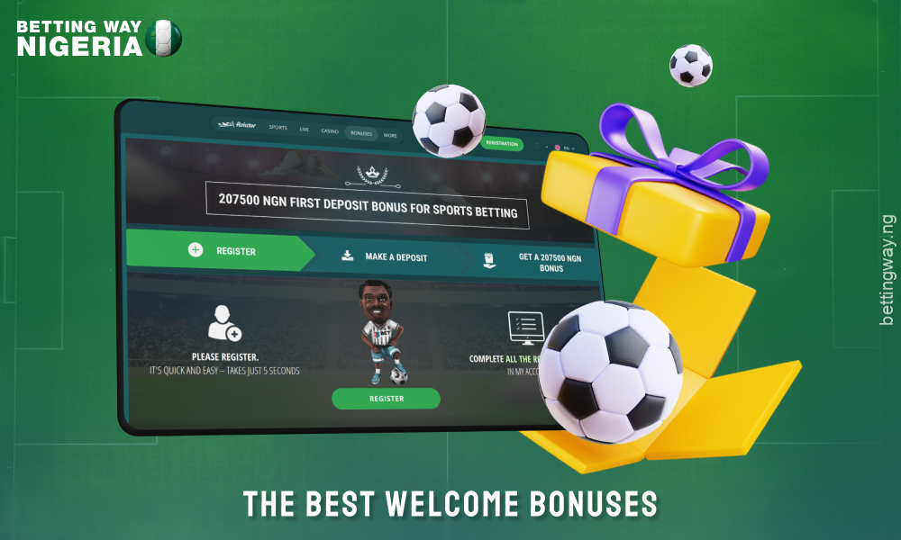 The best football betting sites in Nigeria offer generous welcome bonuses, free bets and seasonal promotions to boost players' starting bankroll