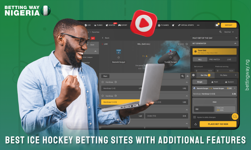 Top Nigerian hockey betting sites that offer additional features such as live streaming, live betting and mobile apps