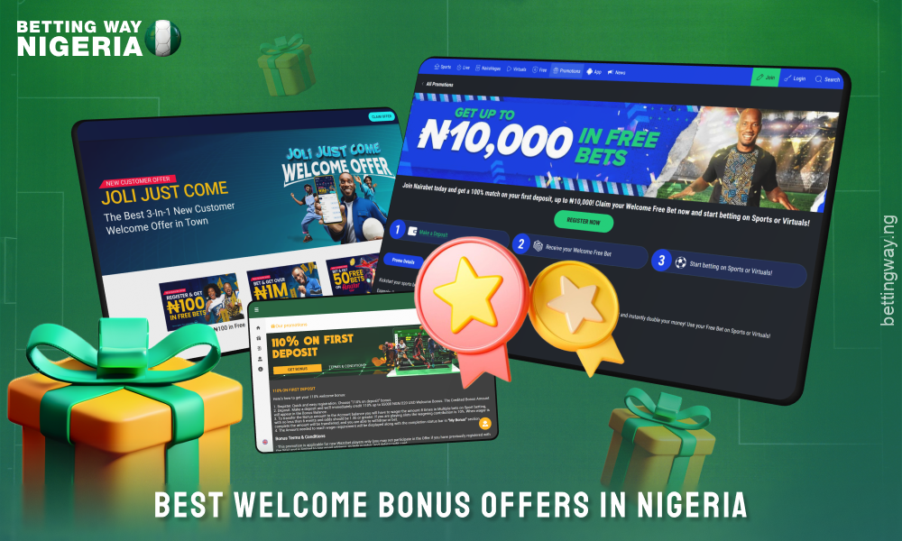 The best betting sites in Nigeria offer generous betting bonuses to boost the starting bankroll for bettors
