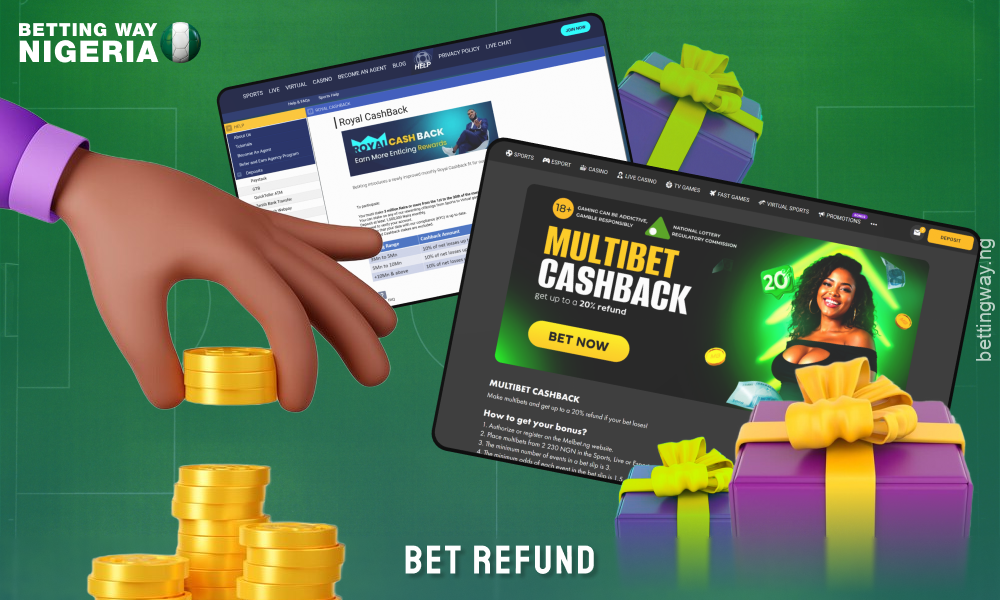 A bet refund allows players in Nigeria to get some or all of their bet back under certain conditions