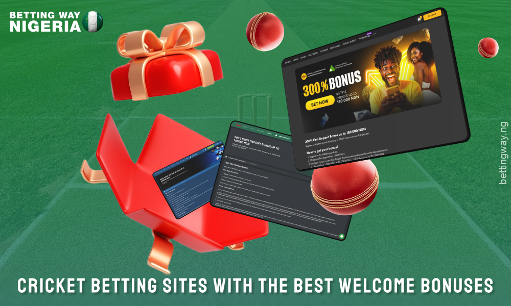 Cricket betting sites with welcome bonuses in Nigeria offer attractive promotions to improve the betting experience and increase players' initial capital