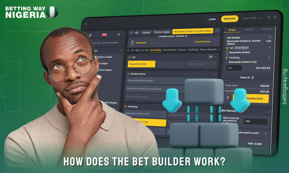 The bet builder allows bettors in Nigeria to combine selections from a single match, increasing odds and profits