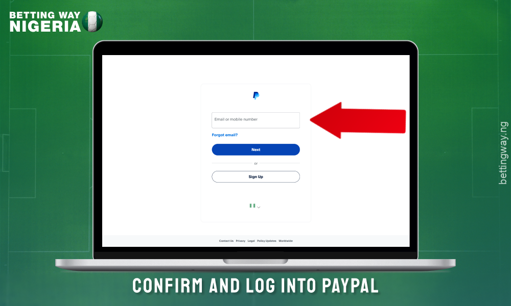 Confirm and sign in to your PayPal account