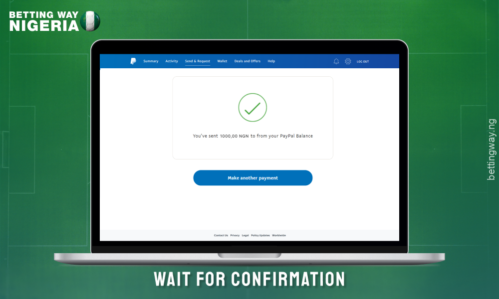 Wait for PayPal payment confirmation