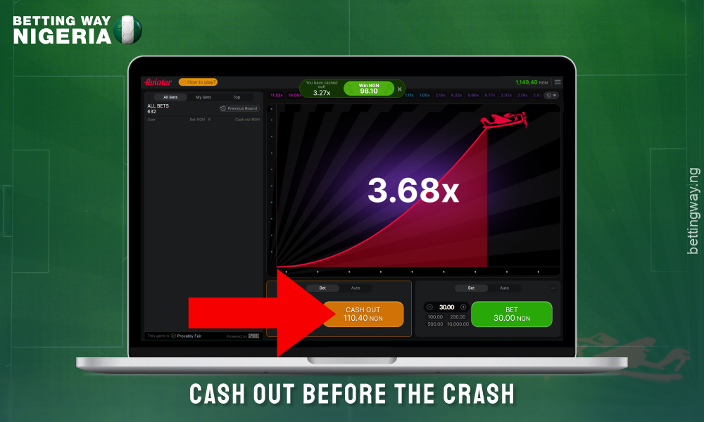 Withdraw your money before the plane crashes to win in the Aviator game