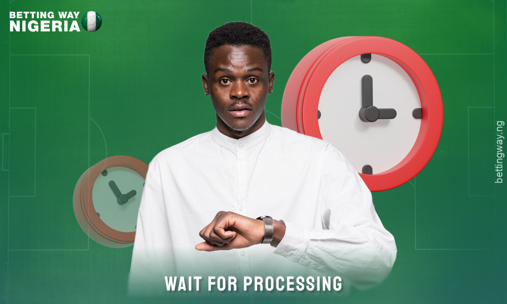 Wait for the bookmaker and PayPal to process the transaction