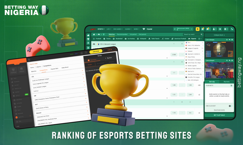 Top cyber sports betting sites in Nigeria differ in reliability, odds and bonuses