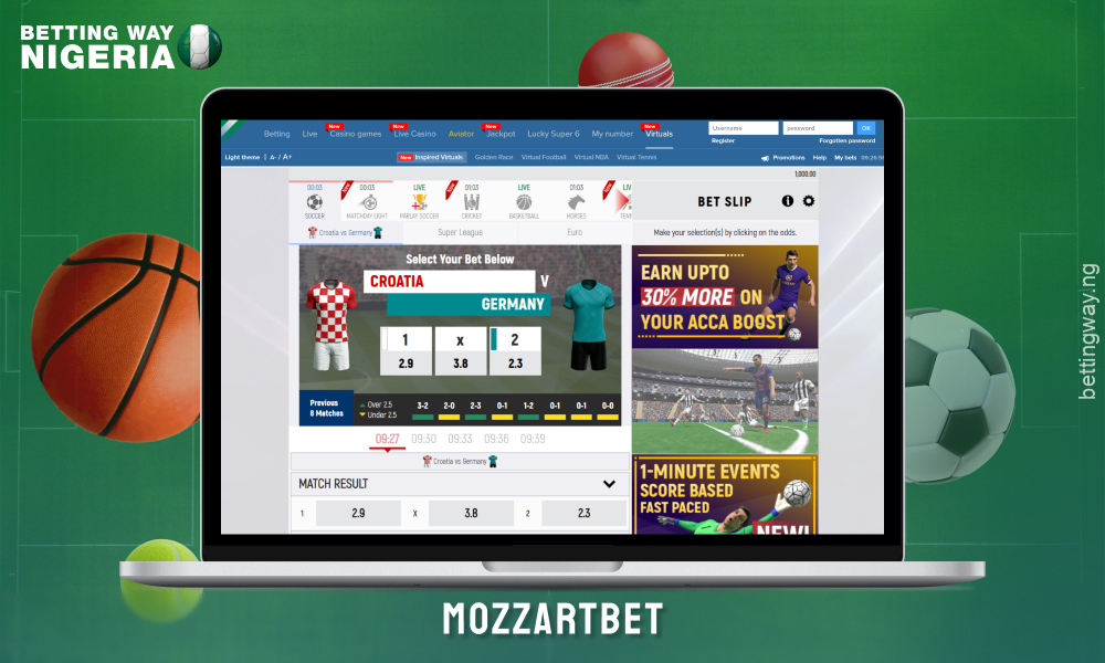 Bookmaker Mozzartbet is offering a 100% bonus and free spins on virtual sports