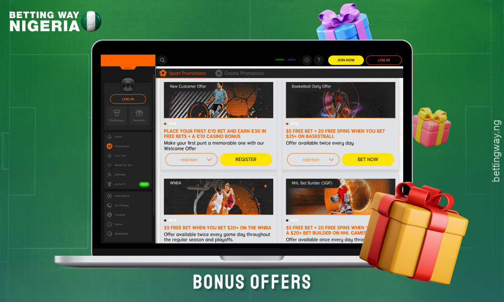 Bookmaker 888sport in Nigeria is offering a free no deposit signup bonus available to new users