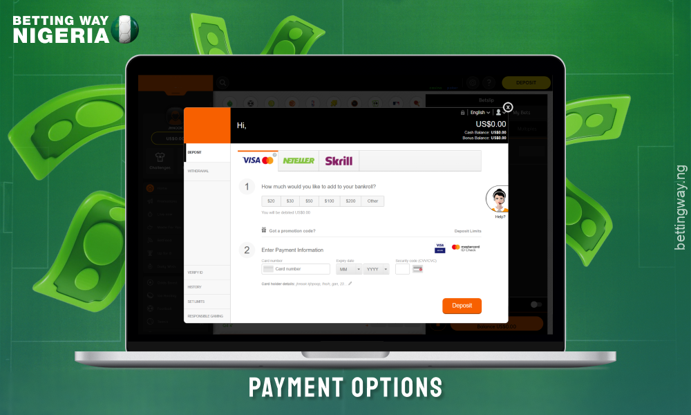 888Sport offers fast and free deposits and withdrawals via cards and e-wallets