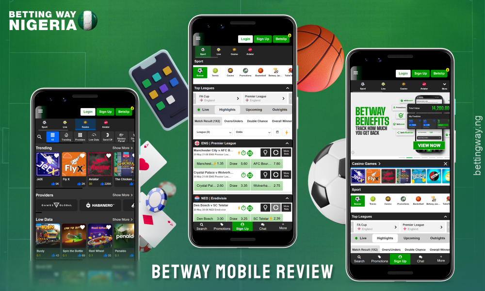 The Betway Nigeria mobile app for Android and iPhone is as user-friendly as the mobile site and allows you to bet on sports, manage your account