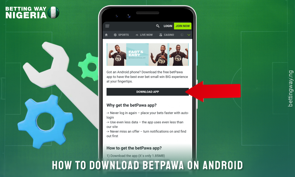 Download the betPawa Nigeria mobile app for Android and iOS in a few easy steps