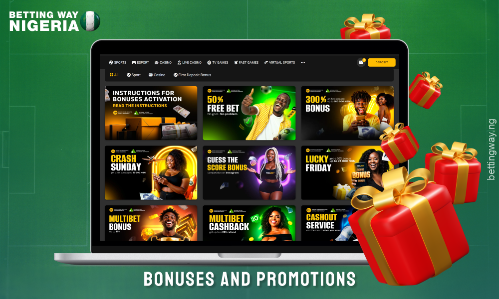 Melbet Nigeria offers a lucrative welcome bonus for new users and various promotions for regular players