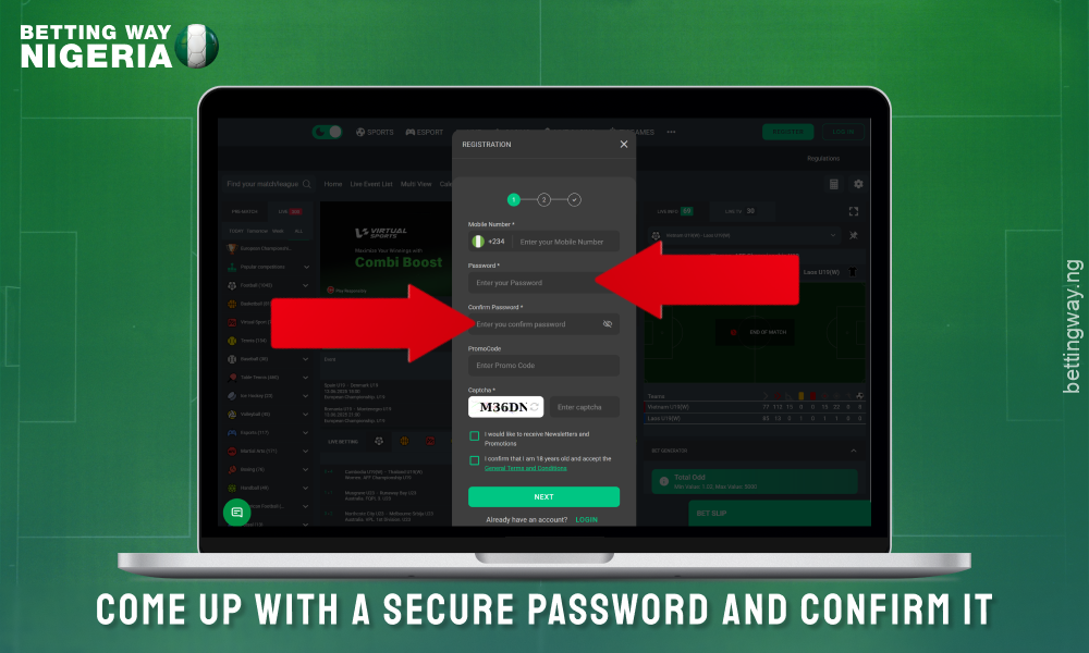 Create a strong password for your Betjara account