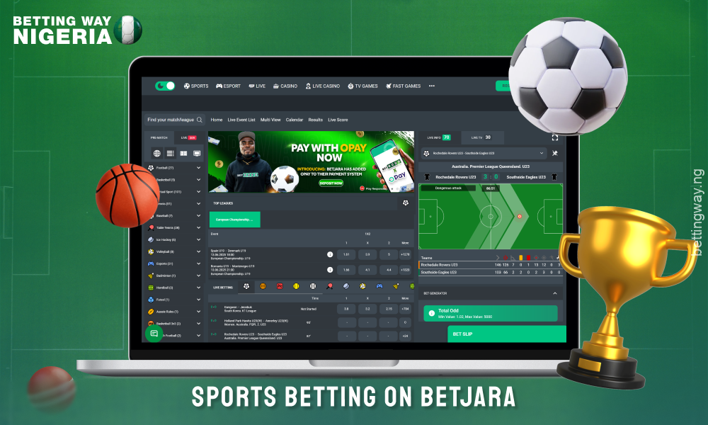 Bookmaker Betjara offers Nigerian punters bets on 40+ sports with high odds