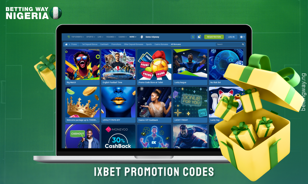1xBet offers promo codes and bonuses that allow Nigerian players to get lucrative rewards