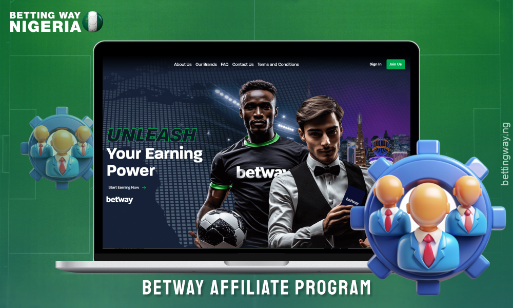 Betway's affiliate programme allows Nigerian users to earn for recruiting new players