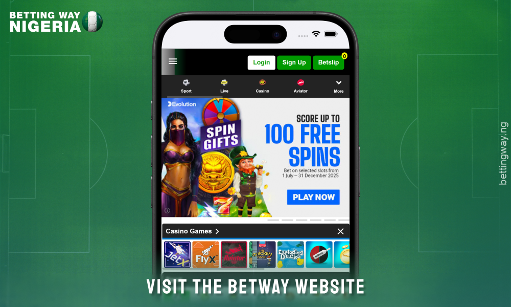 To download the Betway application for IOS, go to the Betway website in Nigeria
