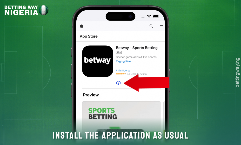Install the Betway app for IOS to start betting on sports and playing in the casino