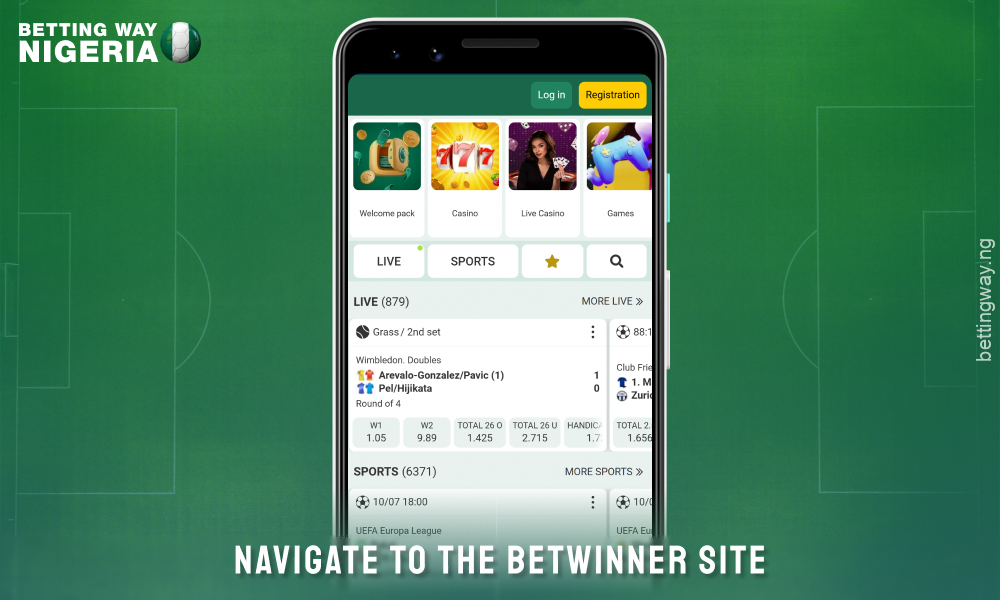 To download the Betwinner app for Android, go to the official Betwinner website in Nigeria
