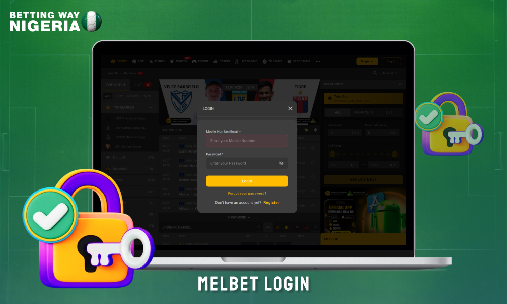 To log into your account at Melbet casino you need to follow a few simple steps