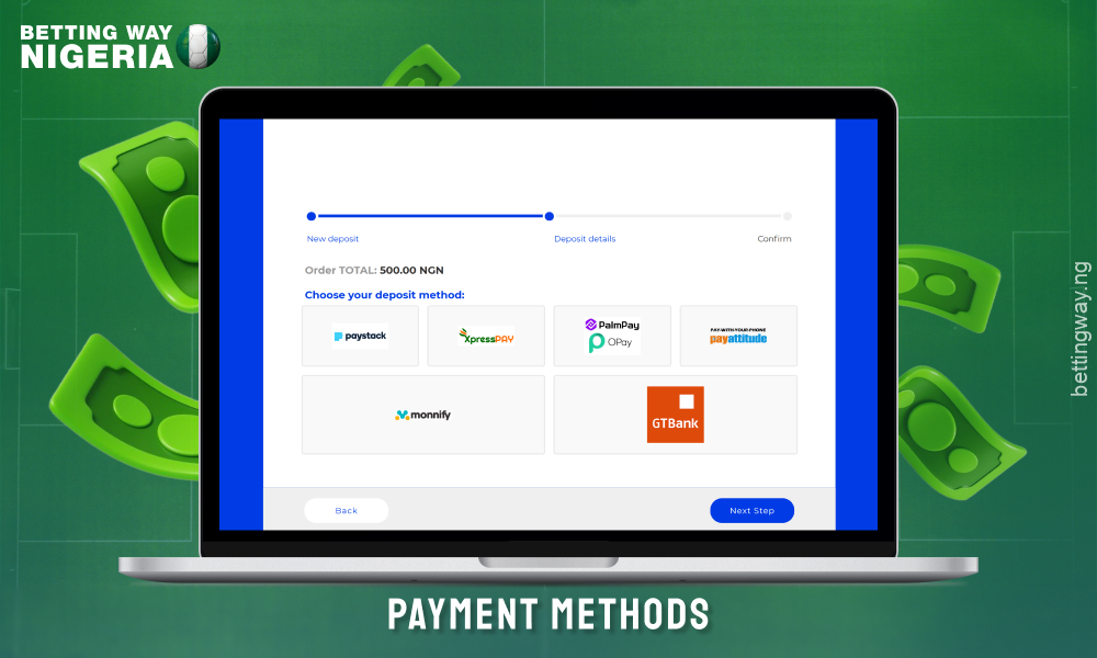 The Nairabet website offers Nigerian users convenient payment options including e-wallets, bank transfers and etc.